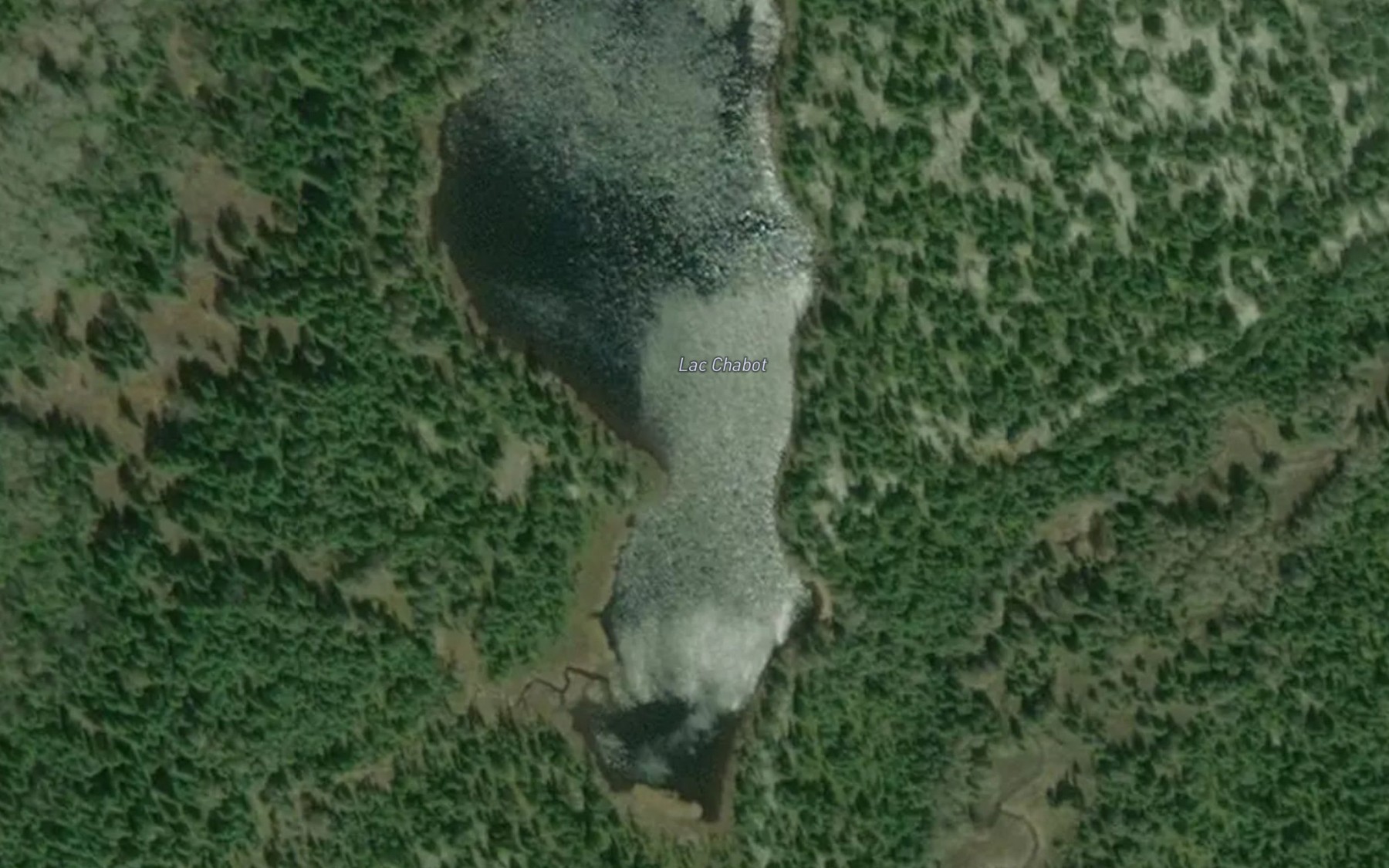 Satellite map of the Lac Chabot
