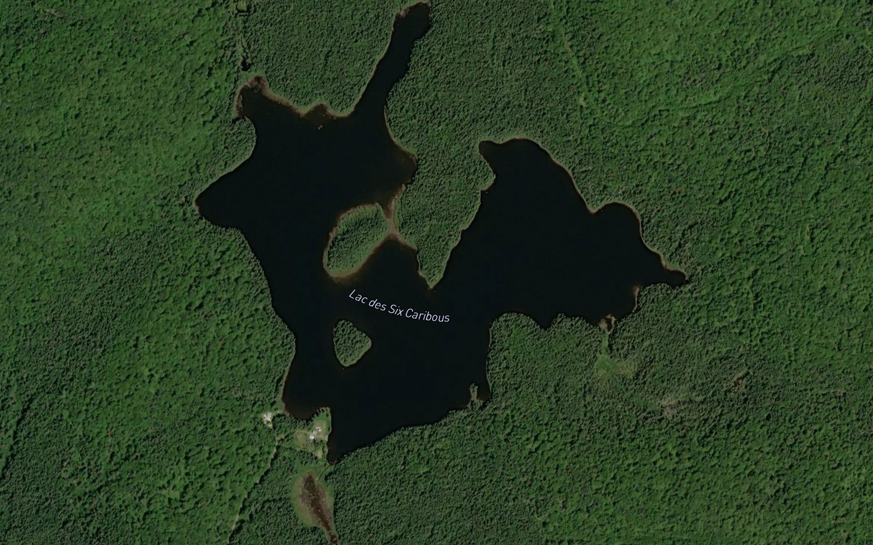Satellite map of the Lac des Six Caribous