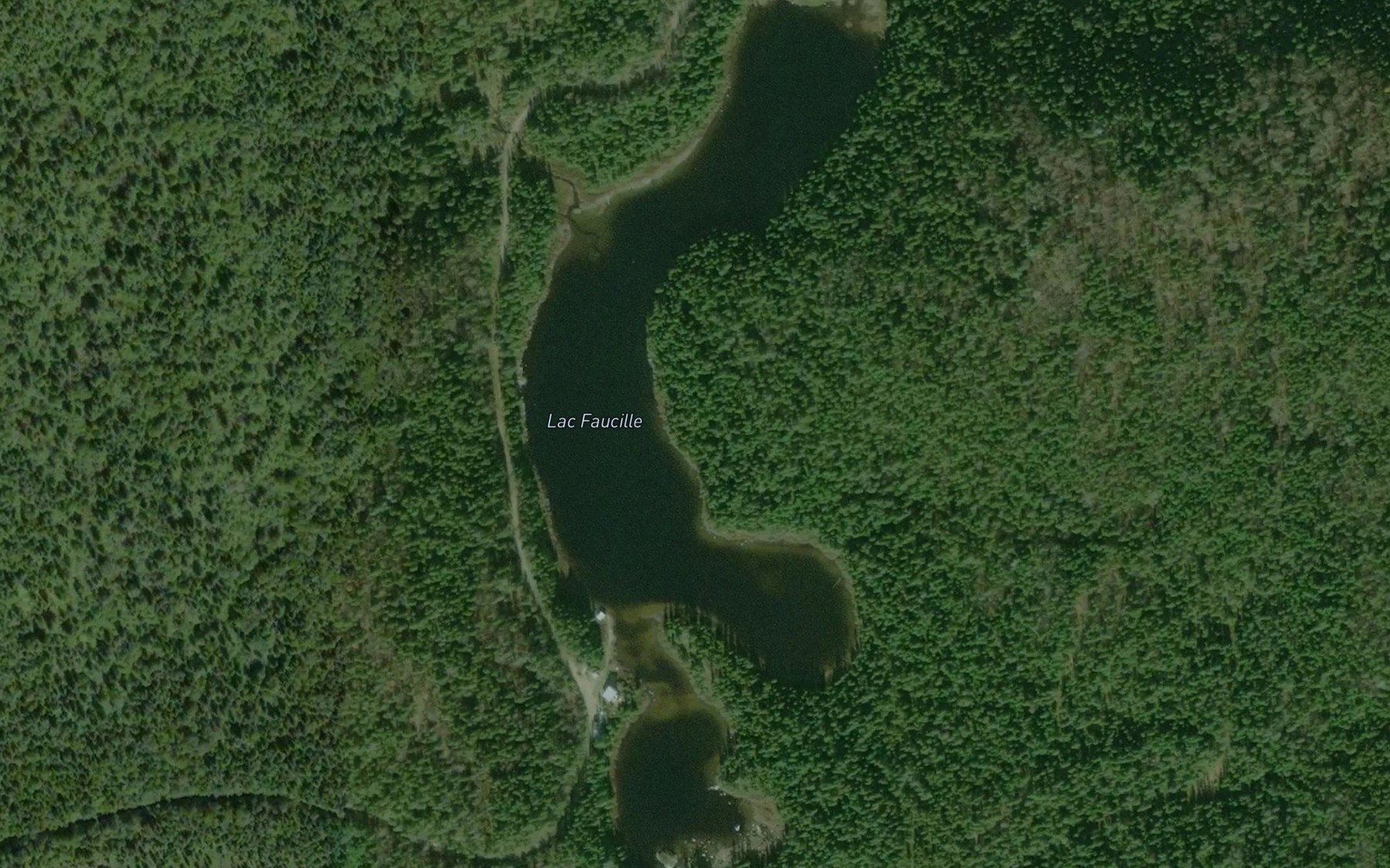 Satellite map of the Lac Faucille