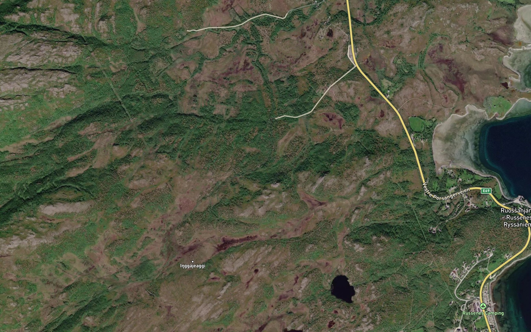 Satellite map of the Doaresjagas