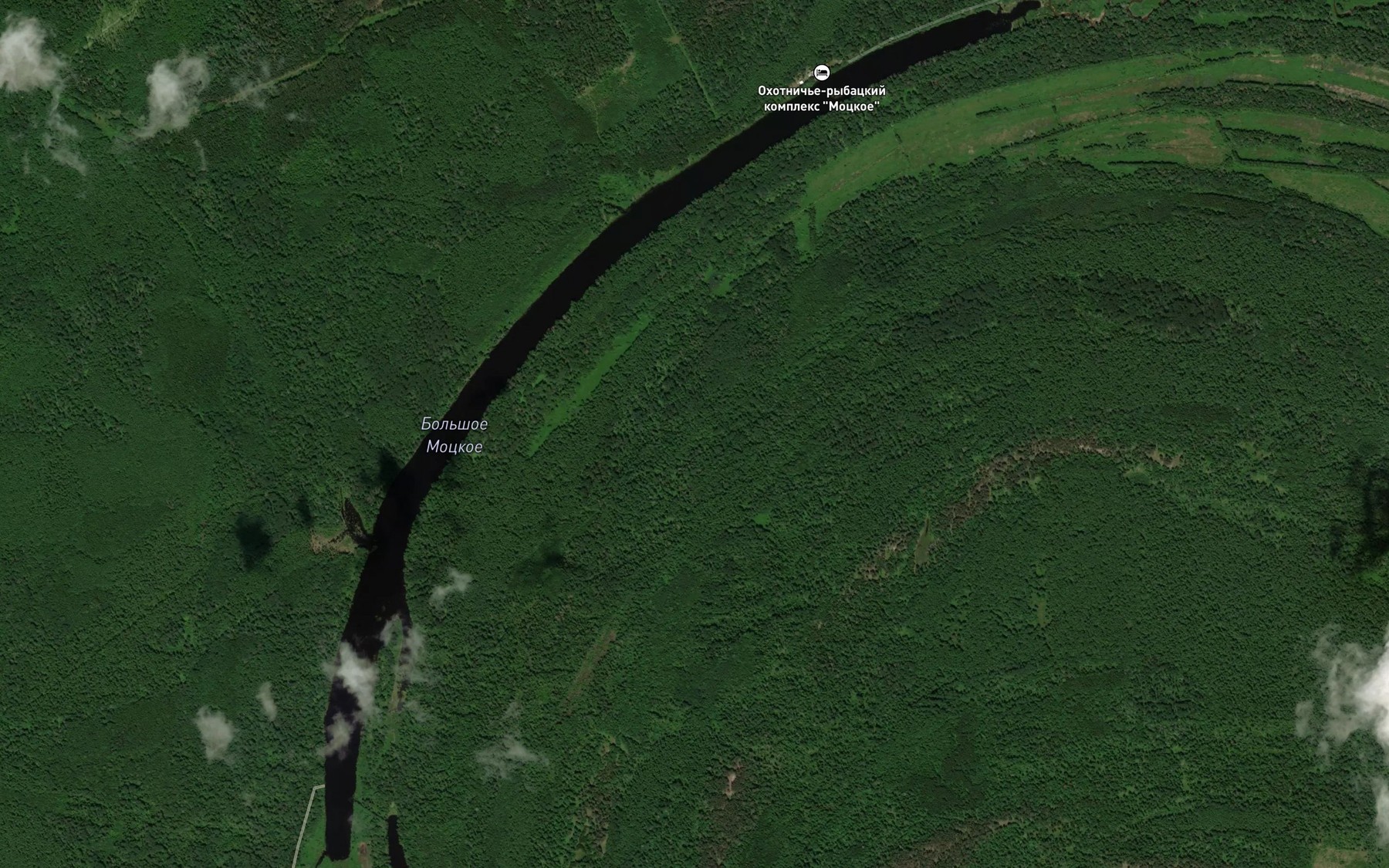 Satellite map of the Ozero Bol'shoye Motskoye