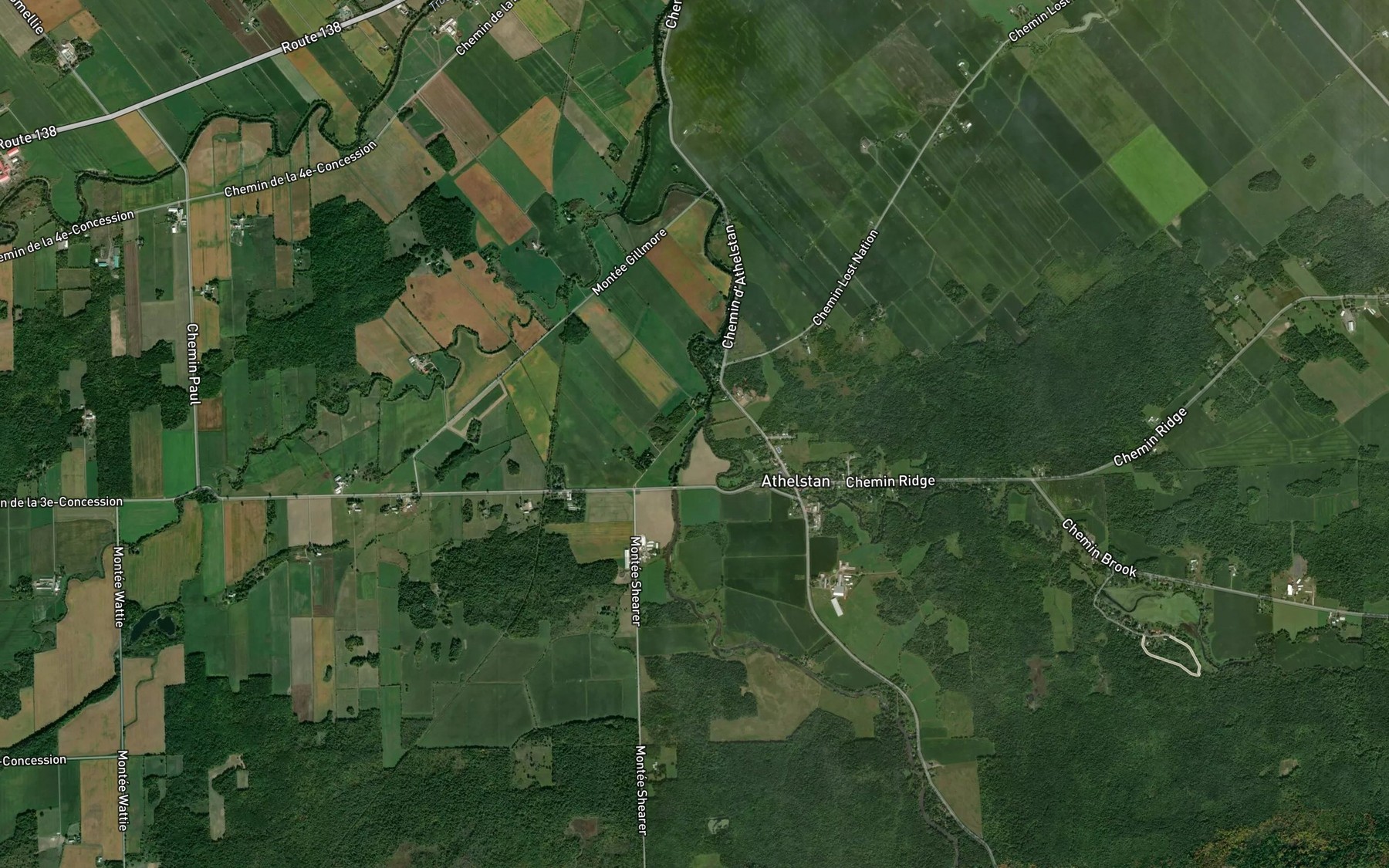 Satellite map of the Riviere Hinchinbrooke