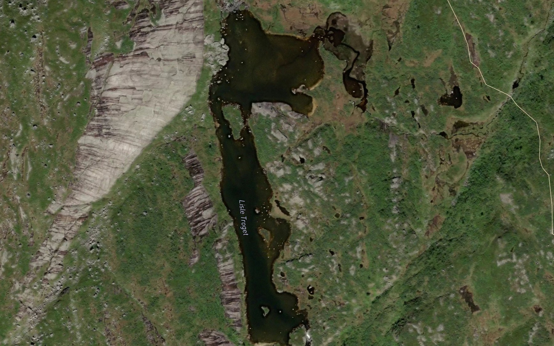 Satellite map of the Troget,lisle