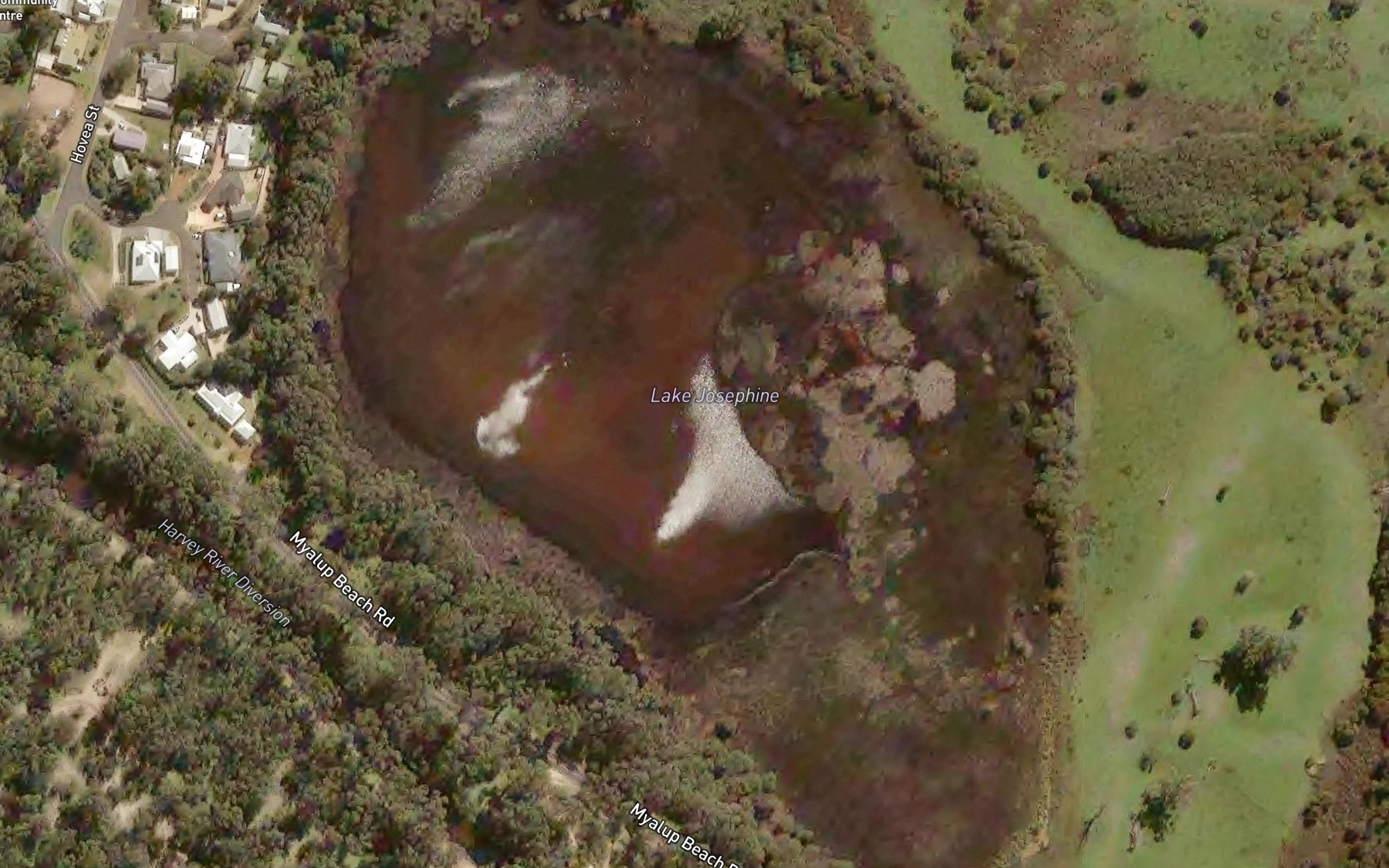 Satellite map of the Lake Josephine