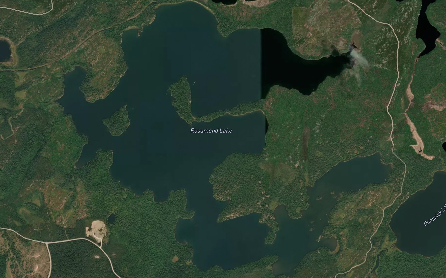 Satellite map of the Rosamond Lake