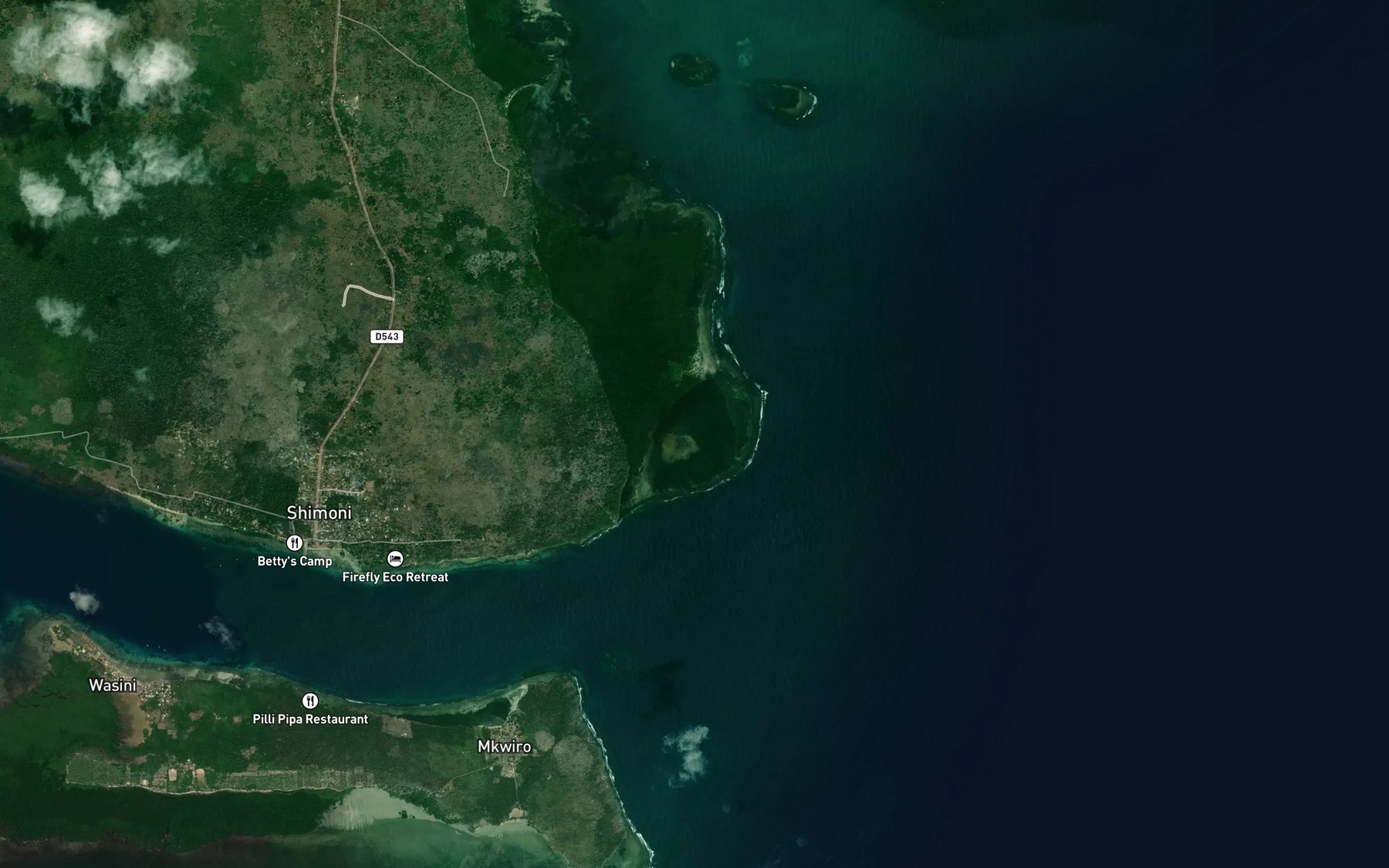 Satellite map of the Mwamba Wanga