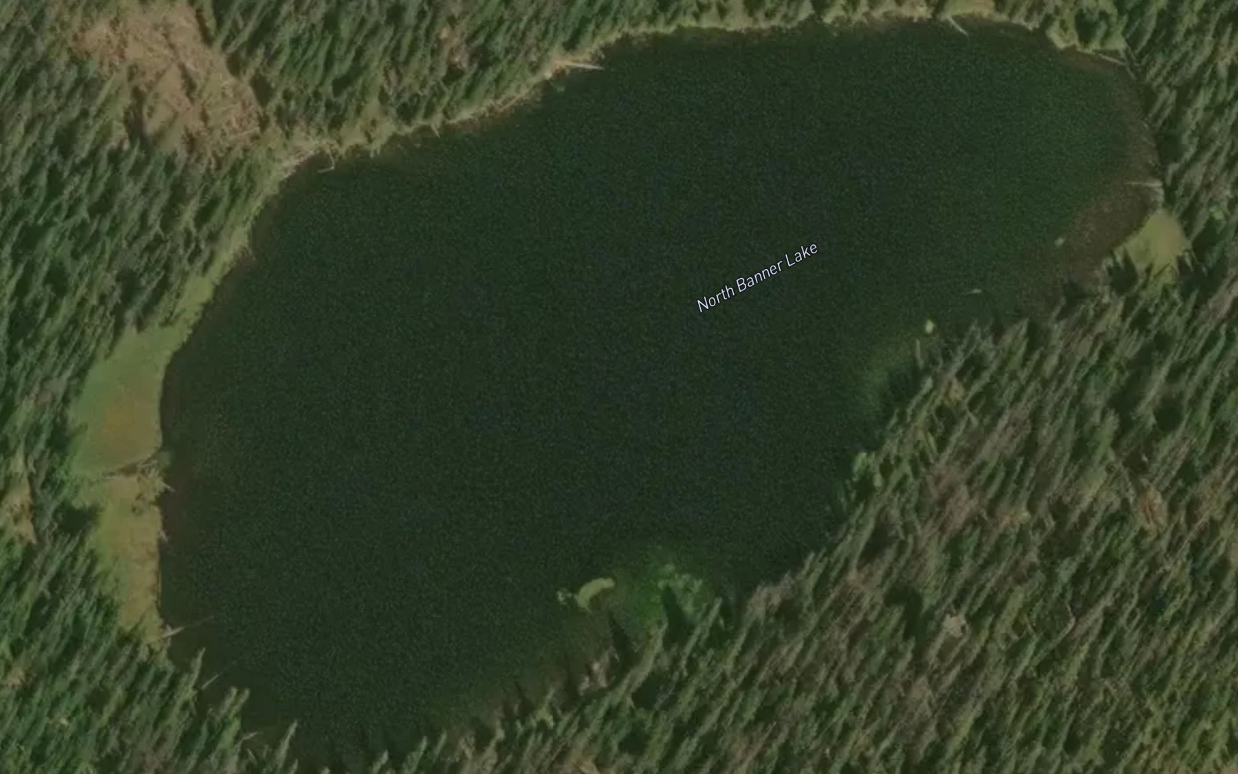 Satellite map of the North Banner Lake