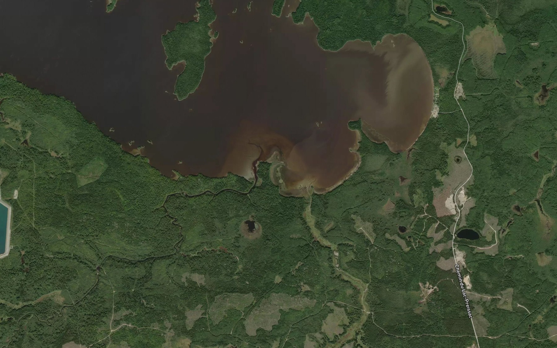 Satellite map of the Anse a Cormier