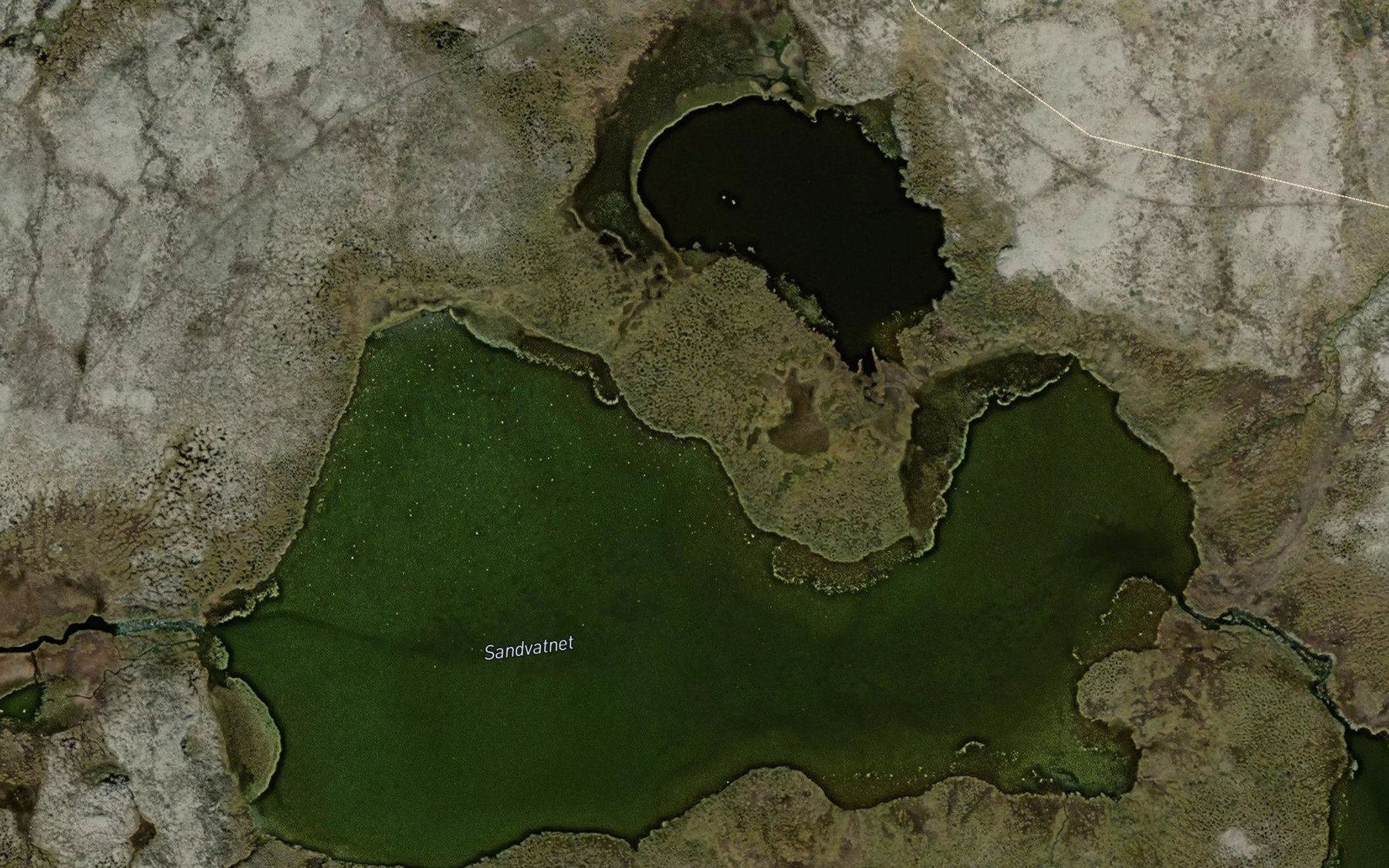 Satellite map of the Sandvatnet