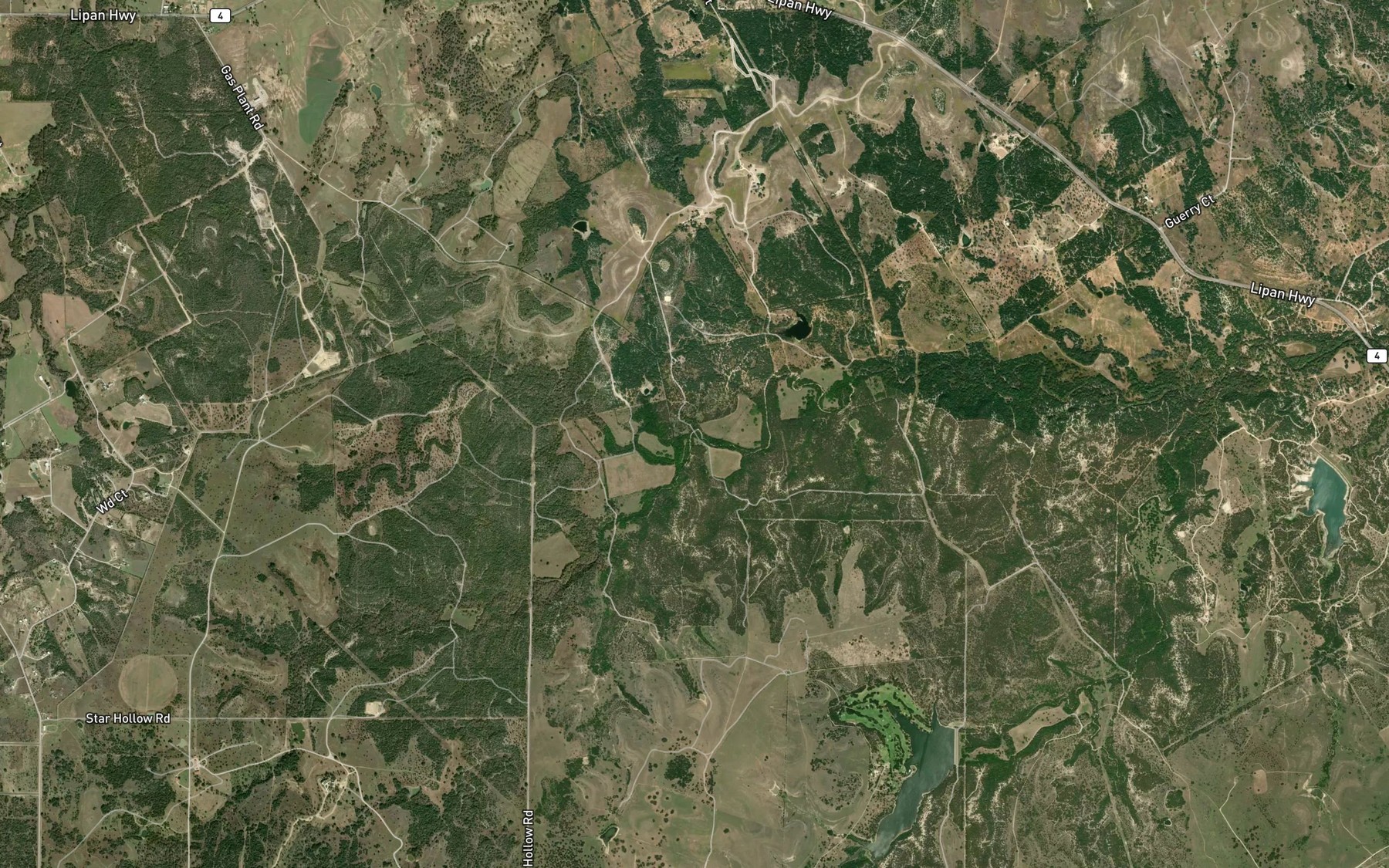 Satellite map of the Mule Branch