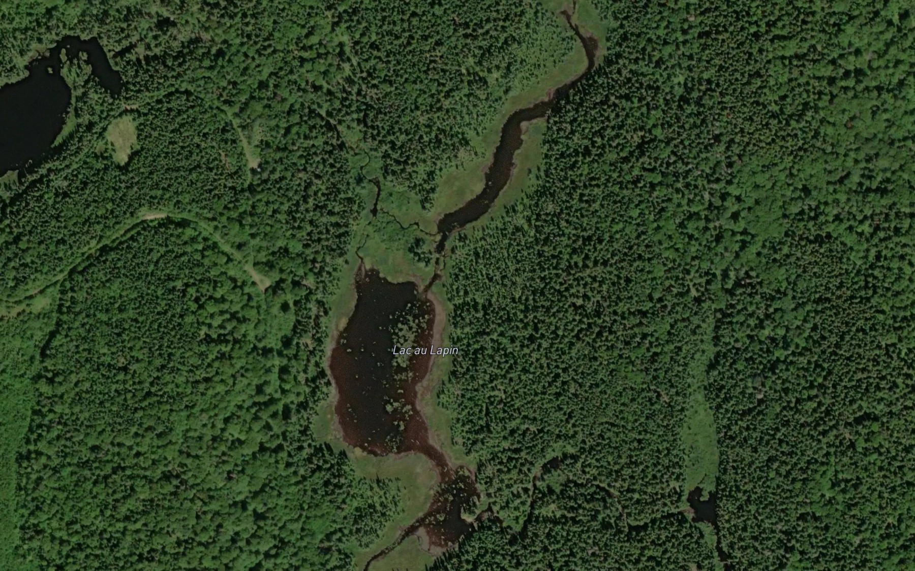 Satellite map of the Lac au Lapin