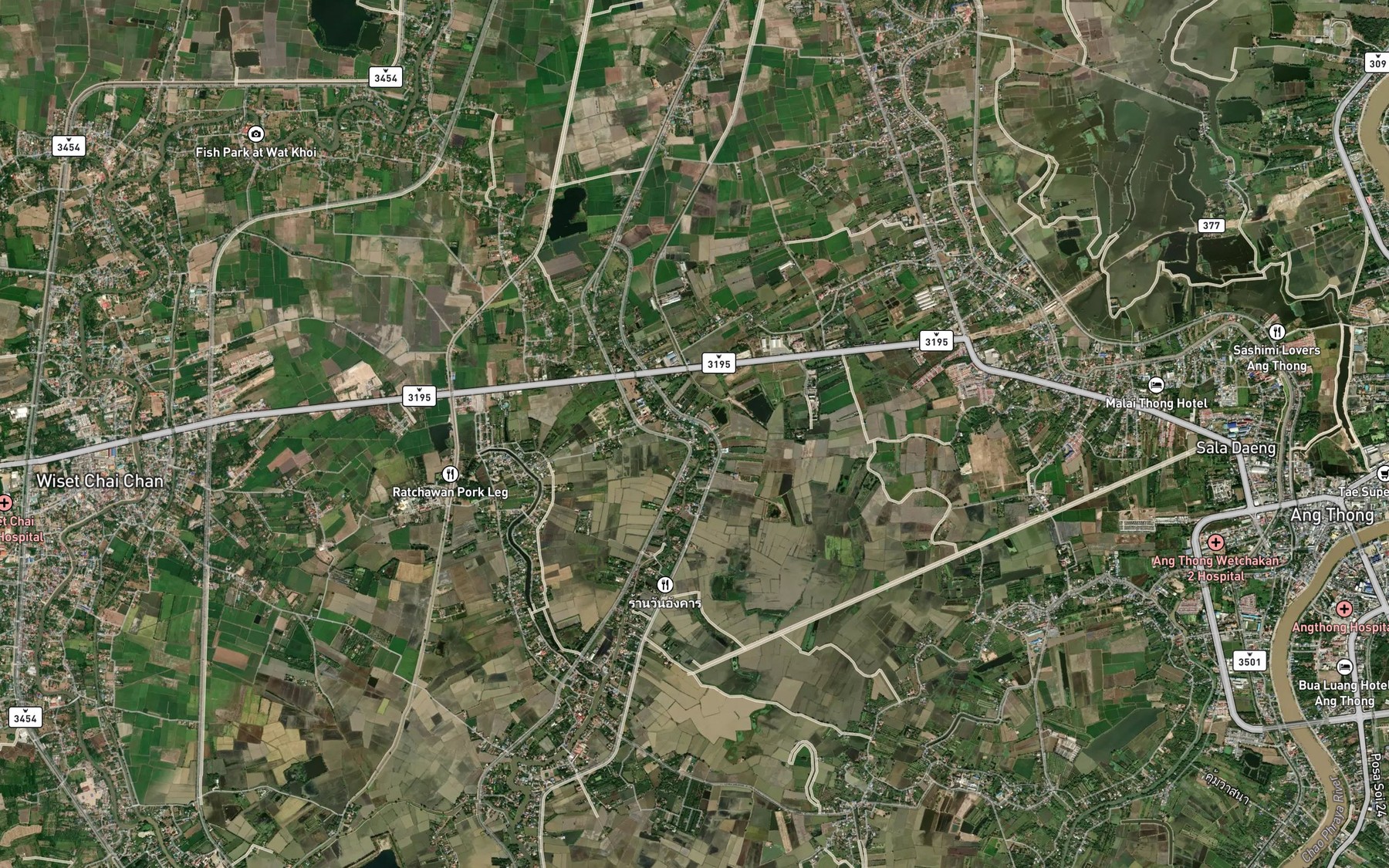 Satellite map of the Nong Phalai