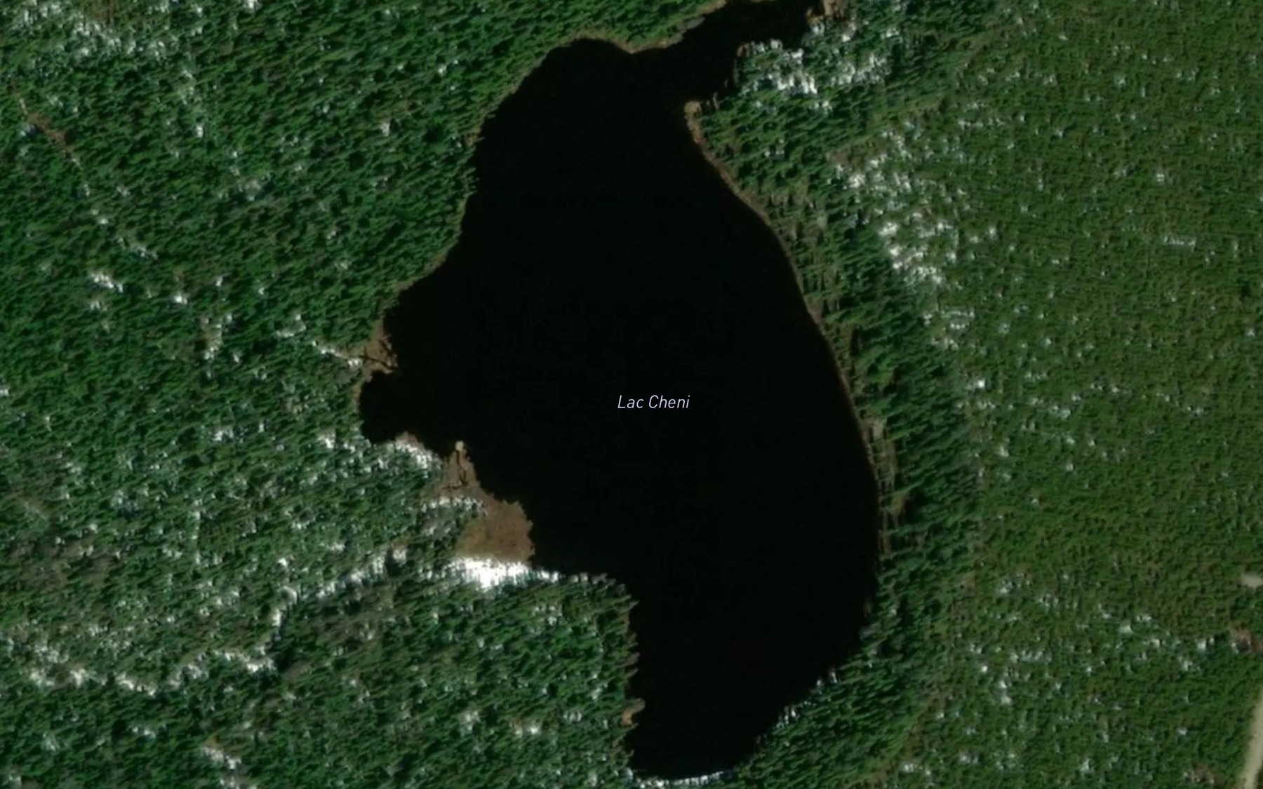 Satellite map of the Lac Cheni