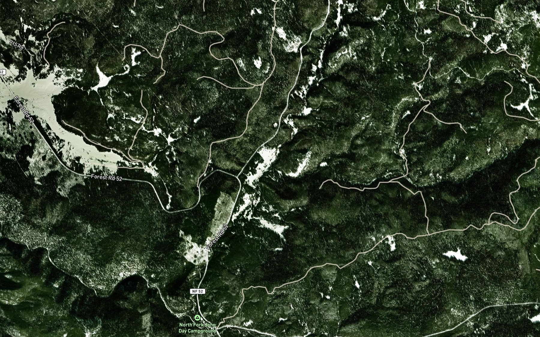 Satellite map of the North Trail Creek