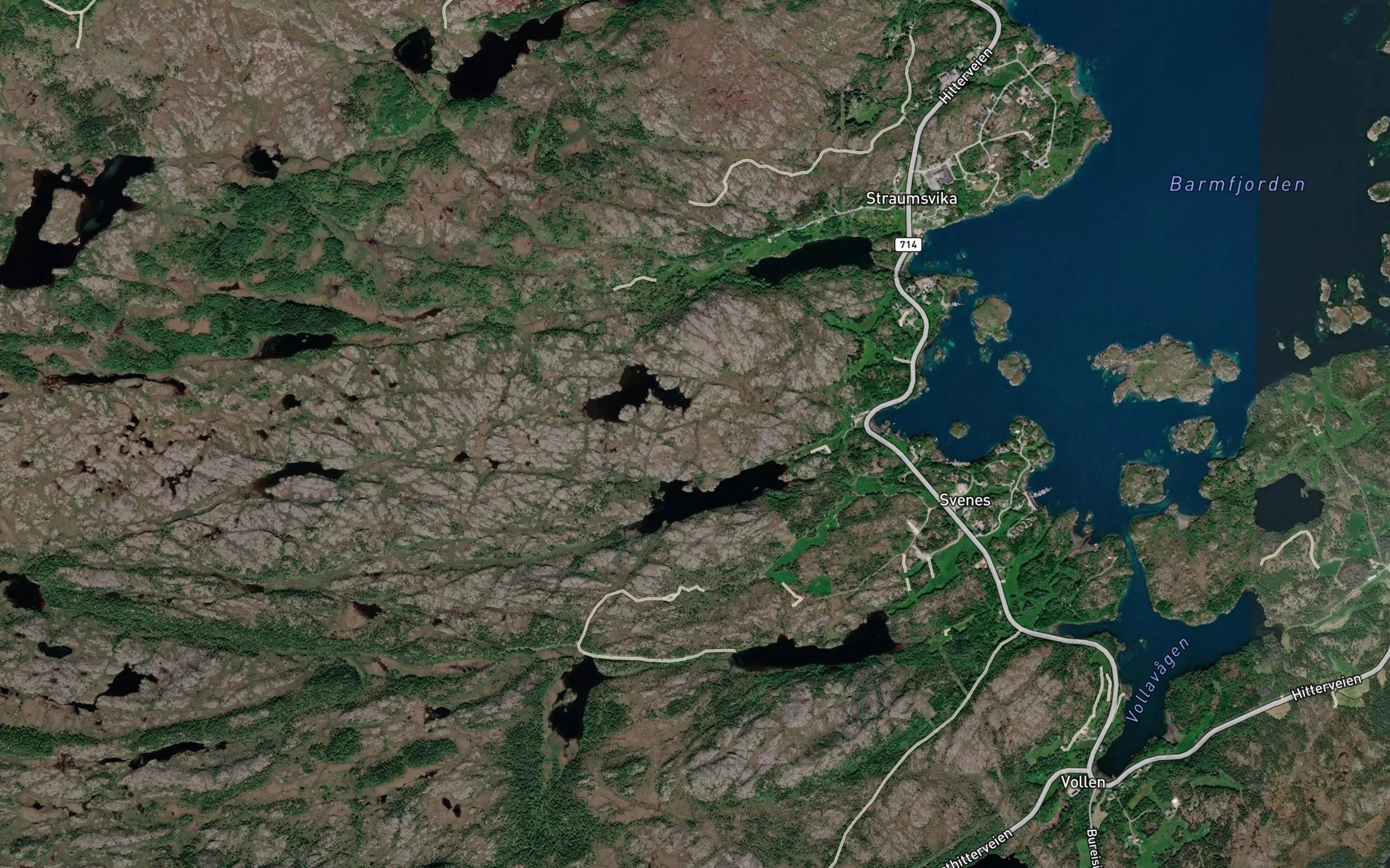 Satellite map of the Melkstadbekken