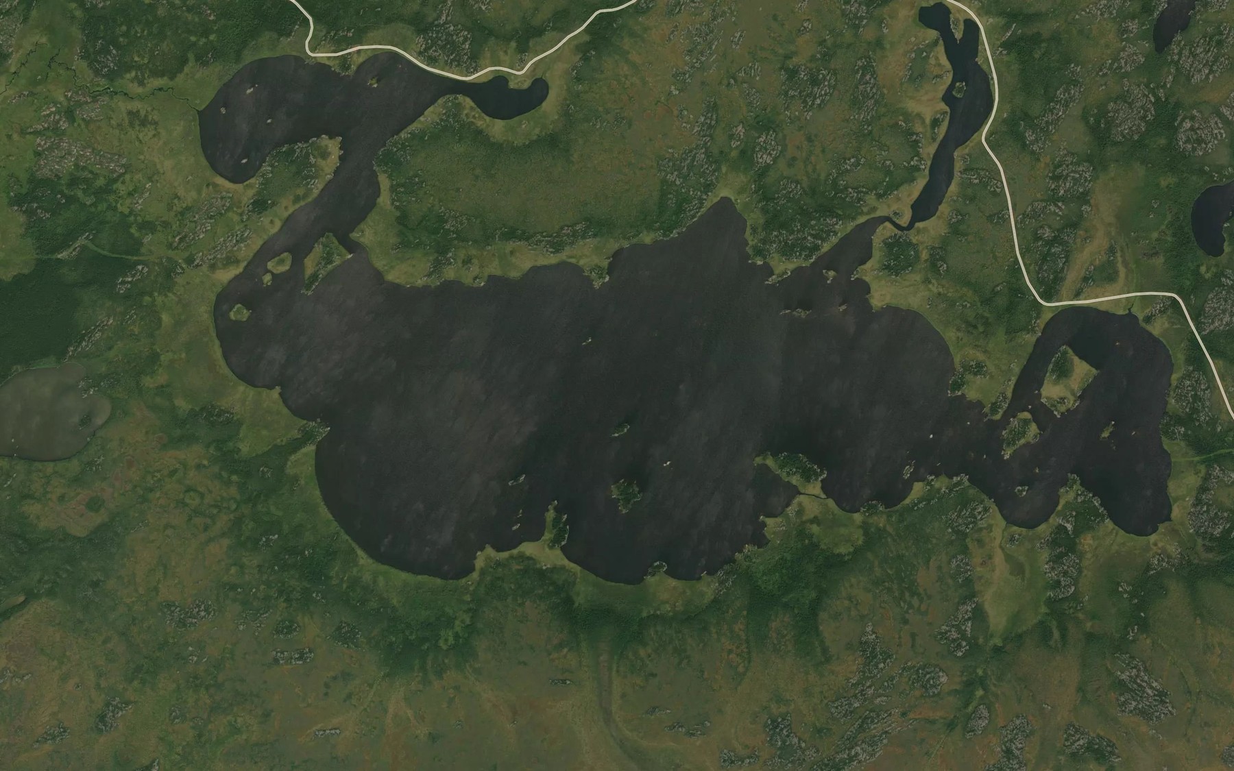 Satellite map of the Wabisi Lake