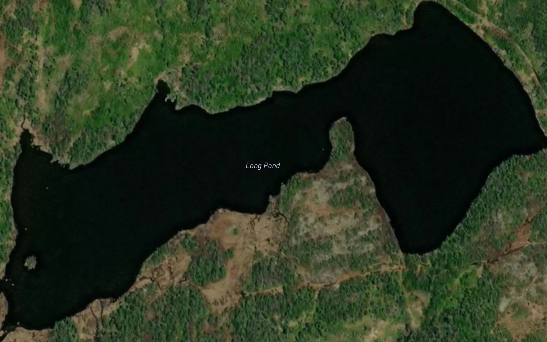 Satellite map of the Long Pond