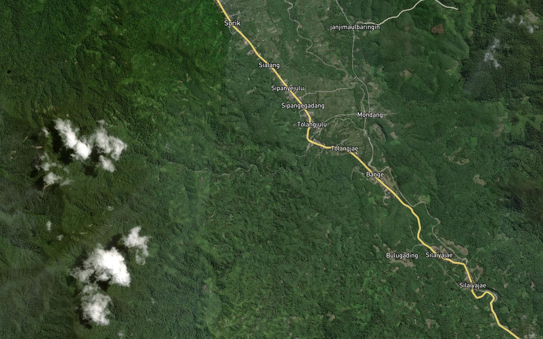 Satellite map of the Aek Burnung