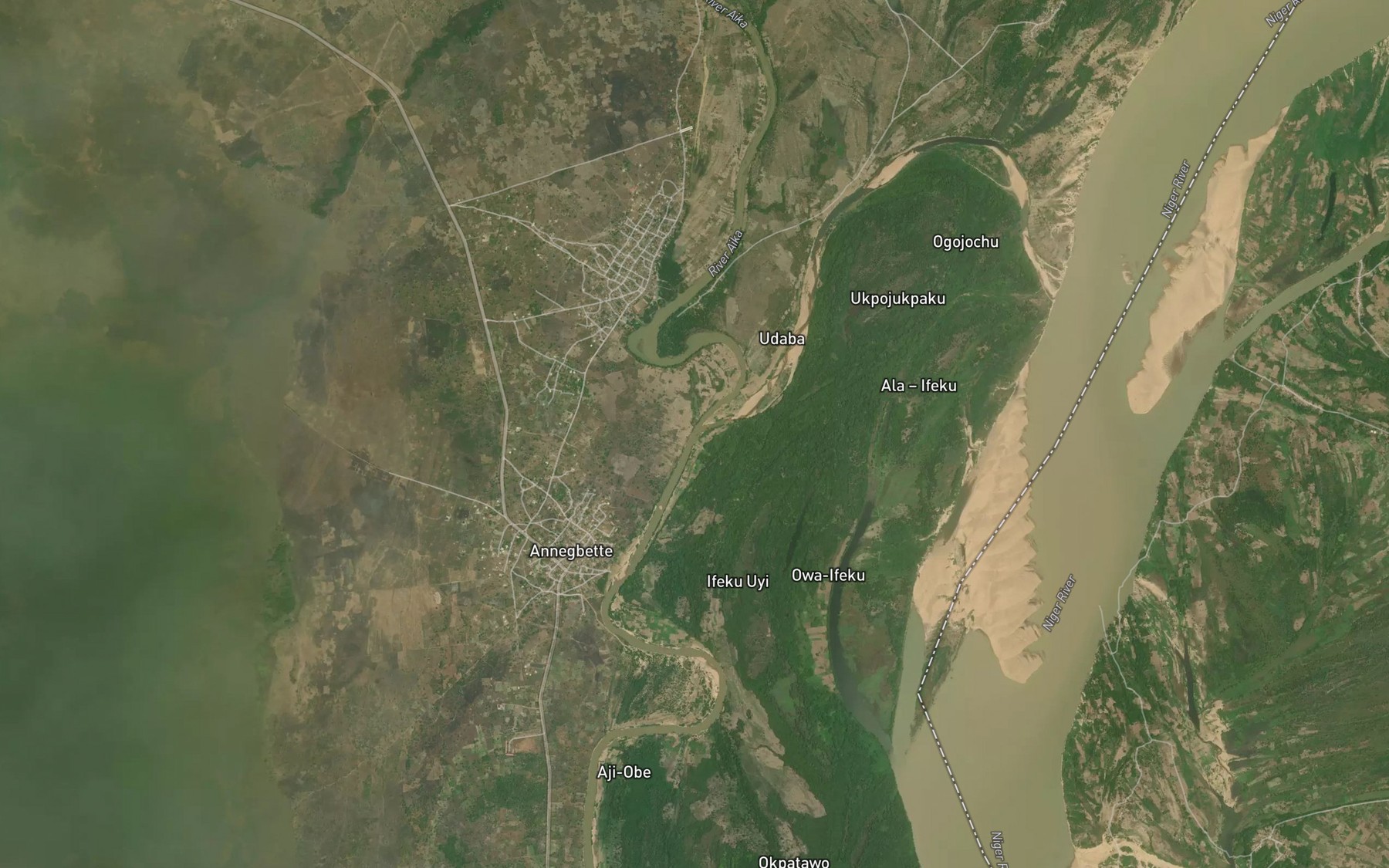 Satellite map of the River Orle