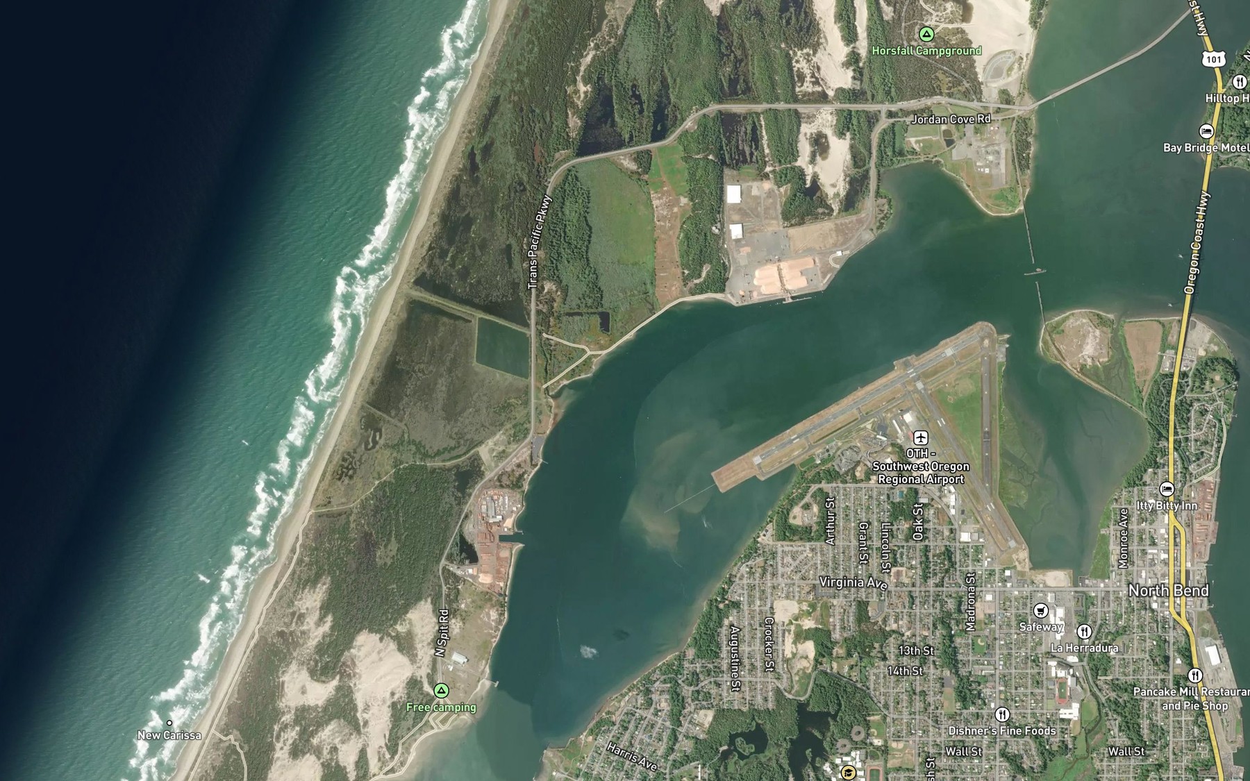 Satellite map of the Jarvis Turn