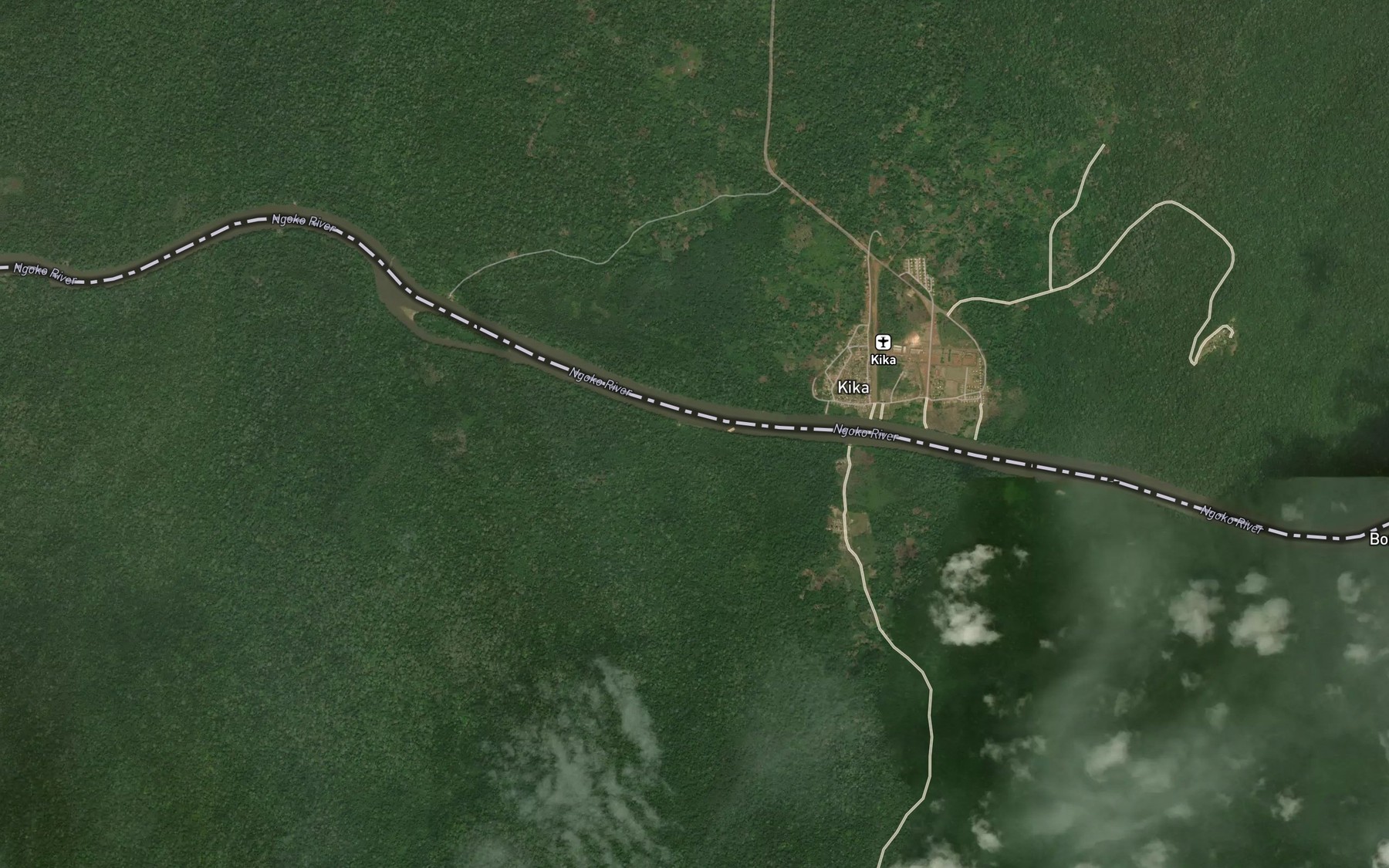 Satellite map of the Ponga