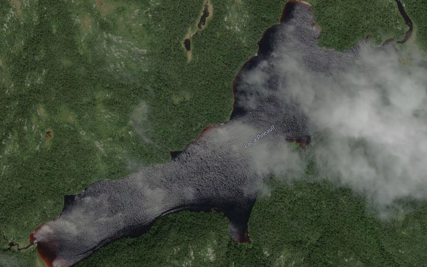 Satellite map of the Lac a Pineault