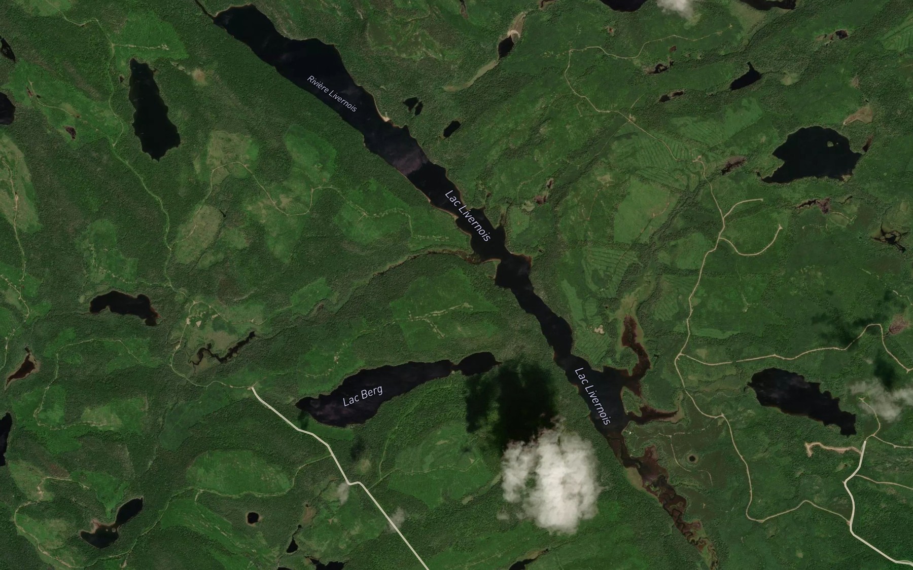 Satellite map of the Lac Livernois