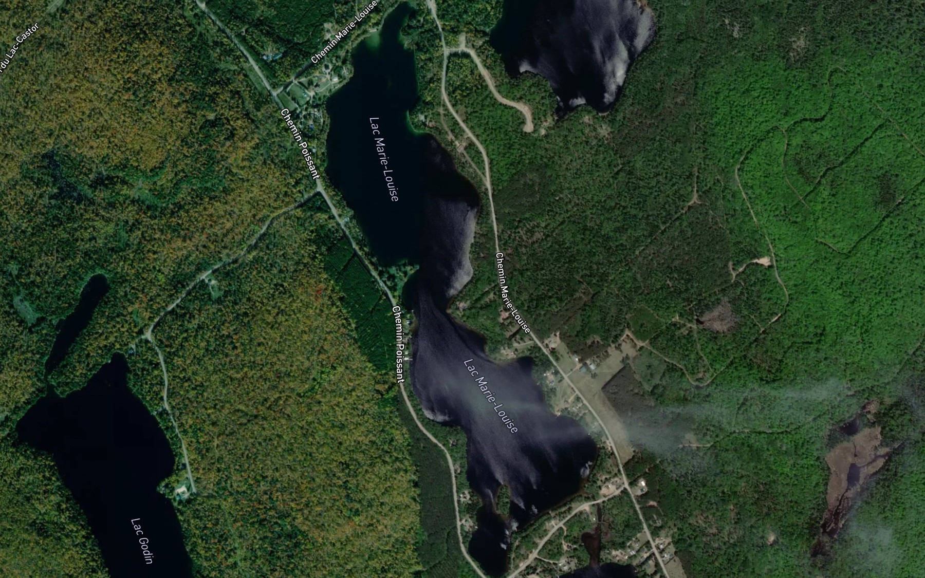Satellite map of the Lac Marie-Louise