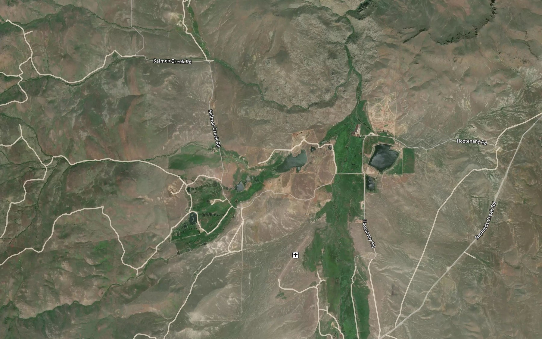 Satellite map of the Cottle Creek
