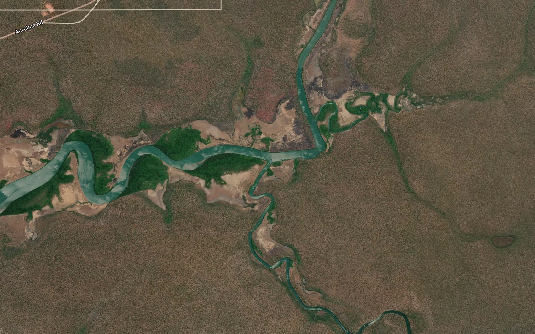 Satellite map of the Kokialah Creek