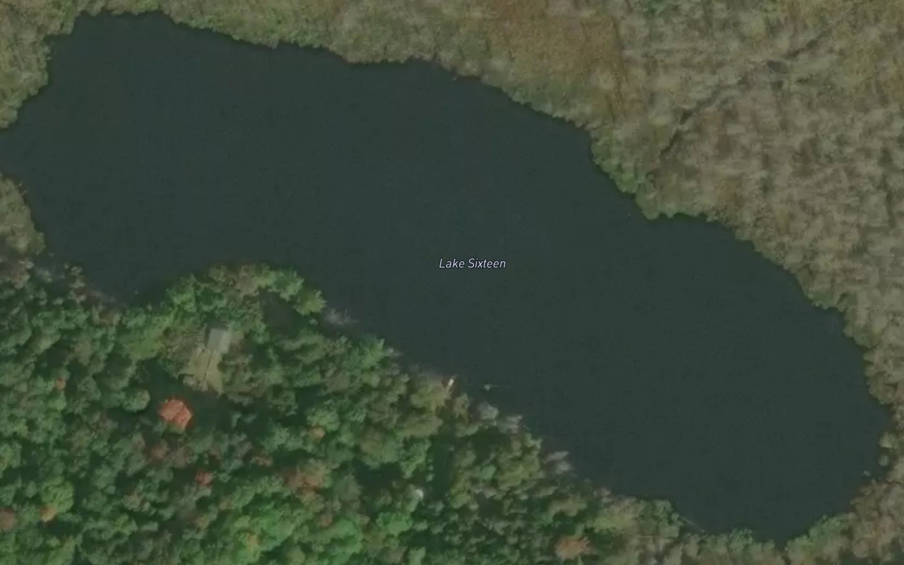 Satellite map of the Lake Sixteen