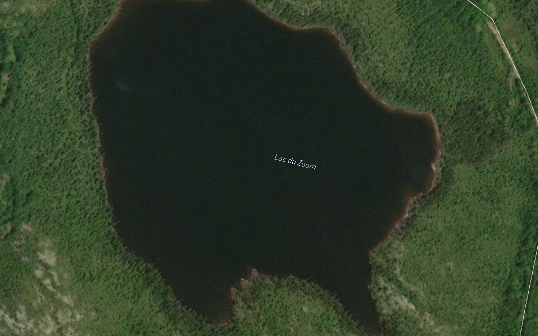 Satellite map of the Lac du Zoom