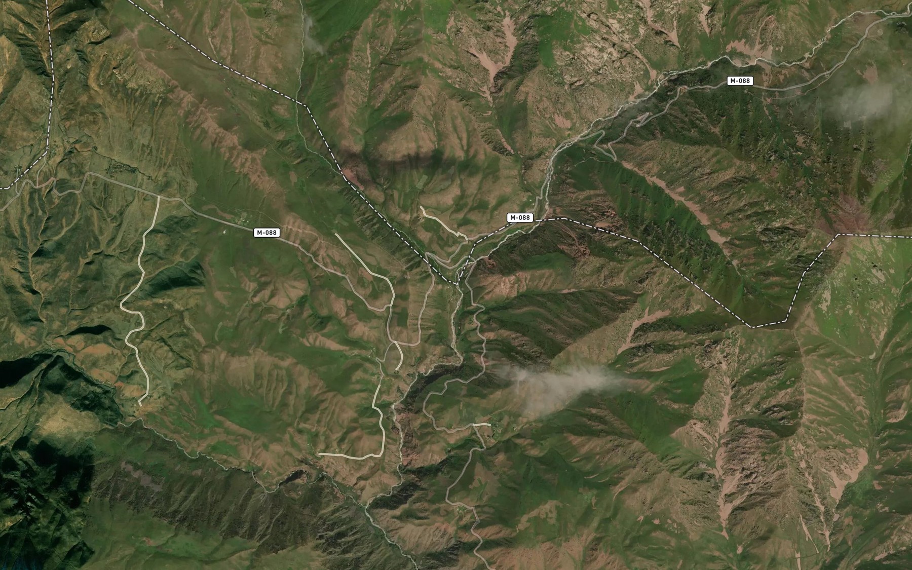 Satellite map of the Dzhyndy-Suu