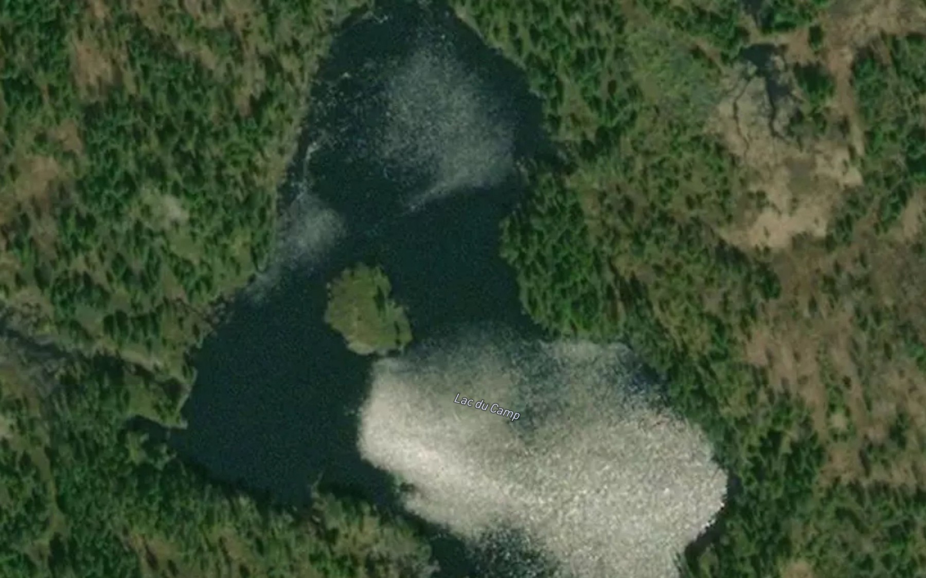 Satellite map of the Lac du Camp