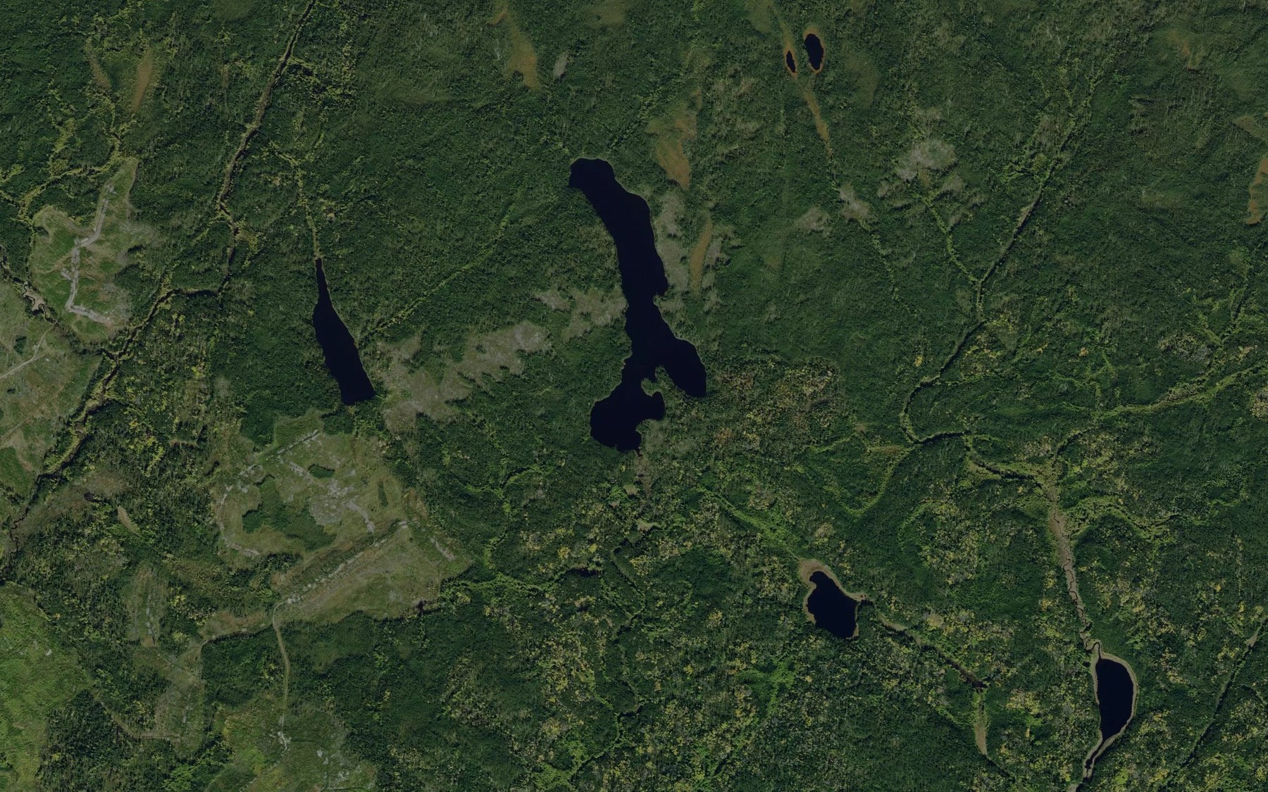 Satellite map of the Deadhead Lake