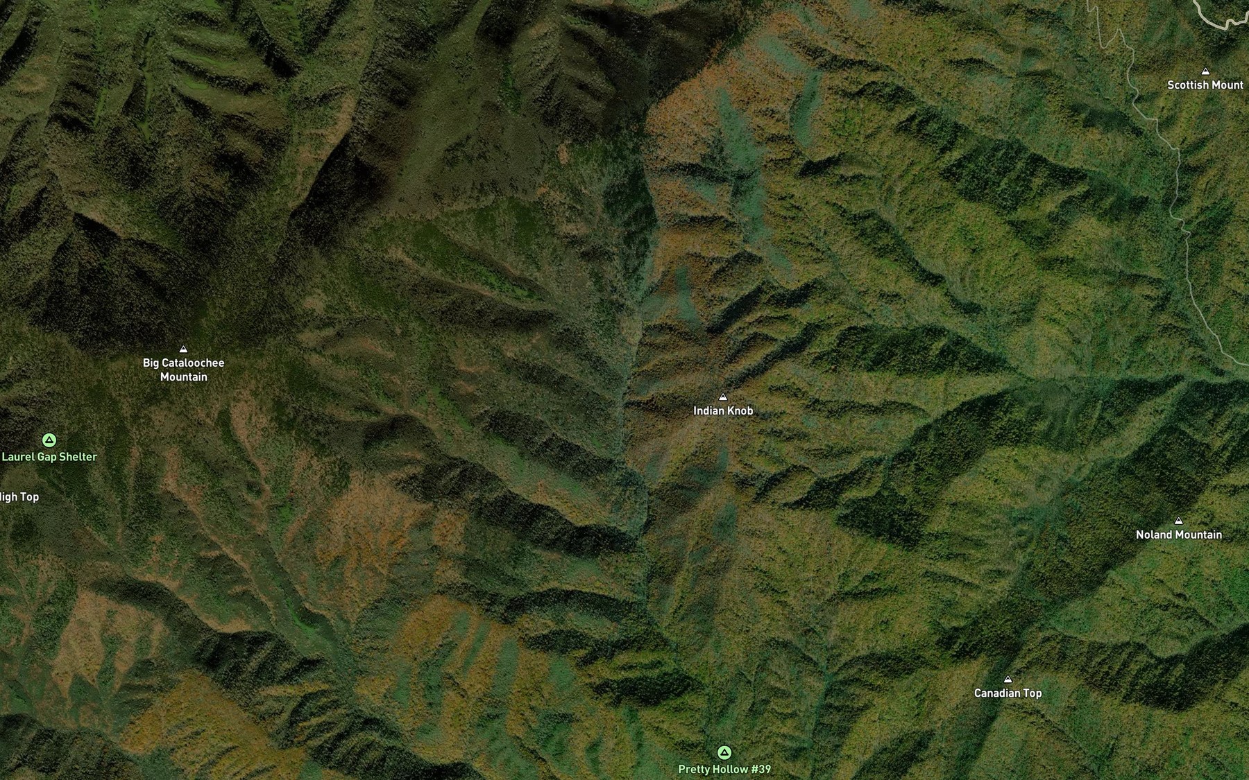 Satellite map of the Onion Bed Branch