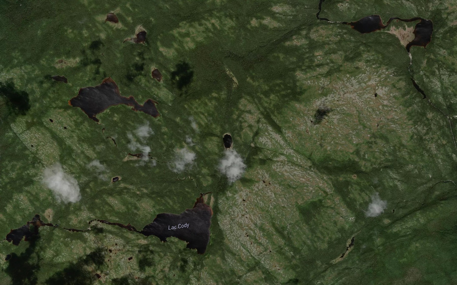 Satellite map of the Lac Wallart