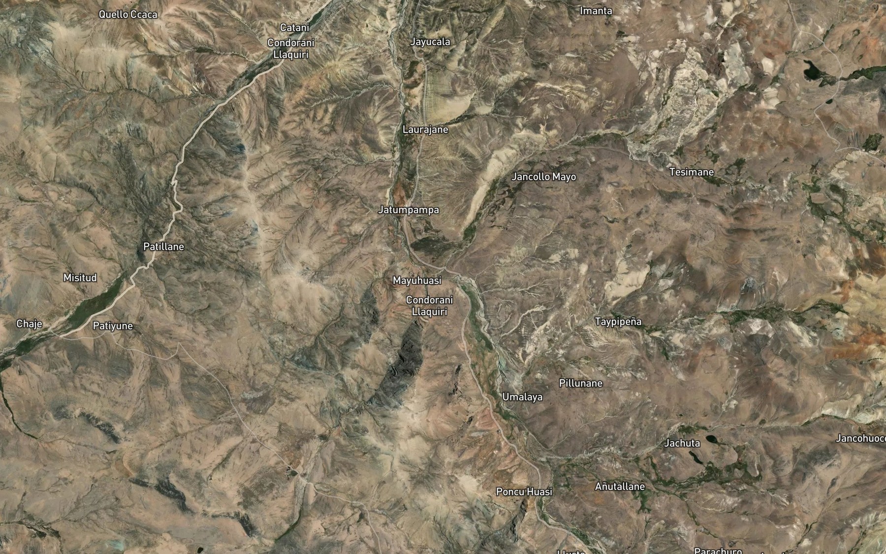 Satellite map of the Rio Yanquiri