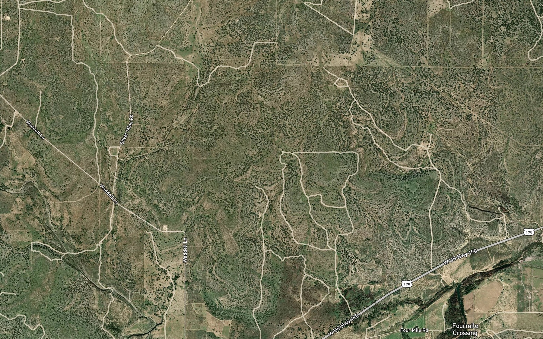 Satellite map of the Wilkinson Springs