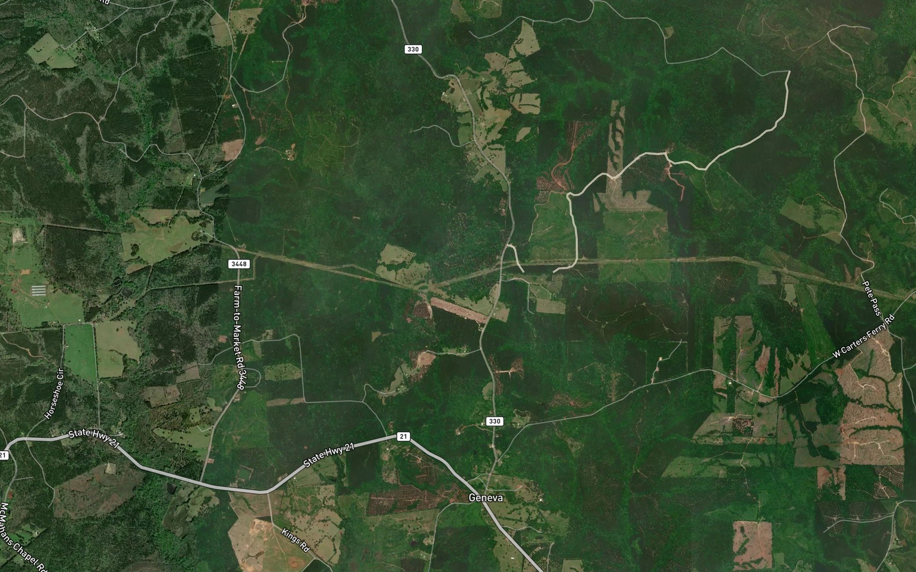 Satellite map of the Myrtle Spring