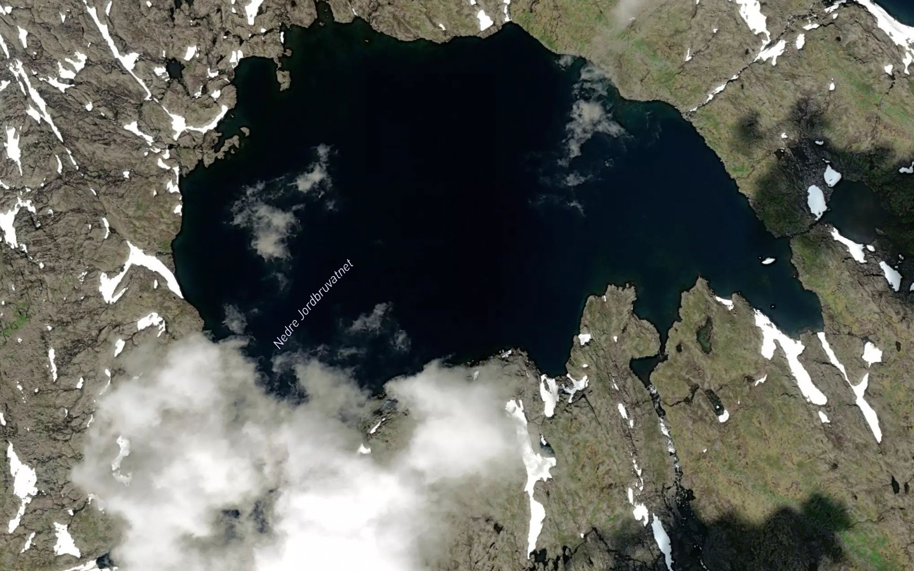 Satellite map of the Jordbruvatnet,nedre