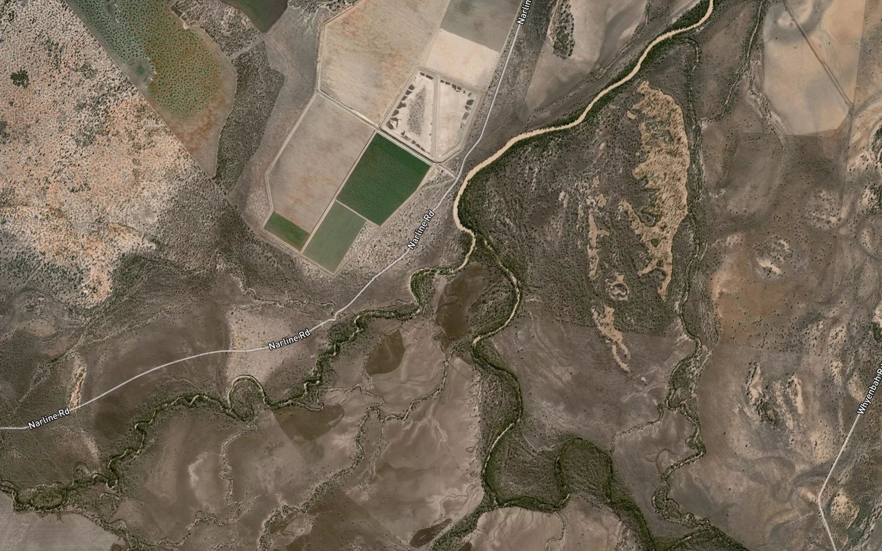 Satellite map of the Culgoa River