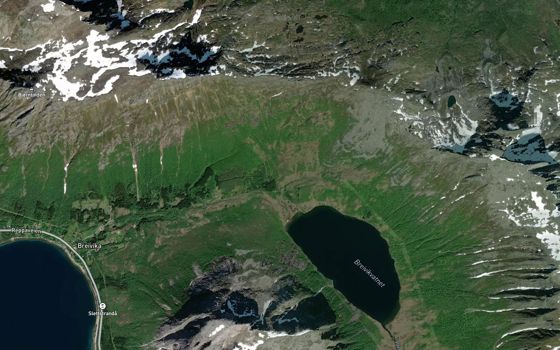Satellite map of the Sommarsetelva