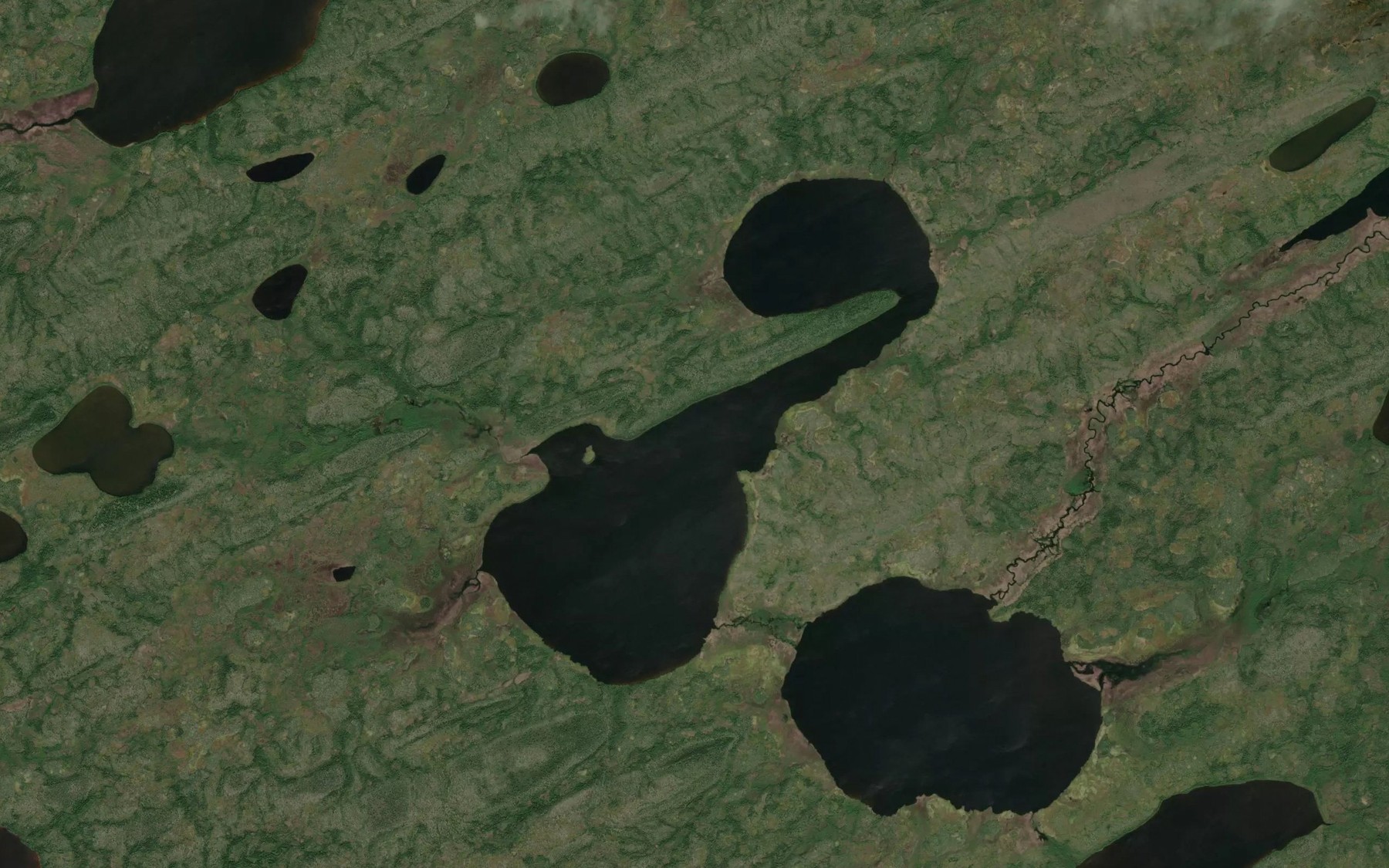 Satellite map of the John Brown Lake