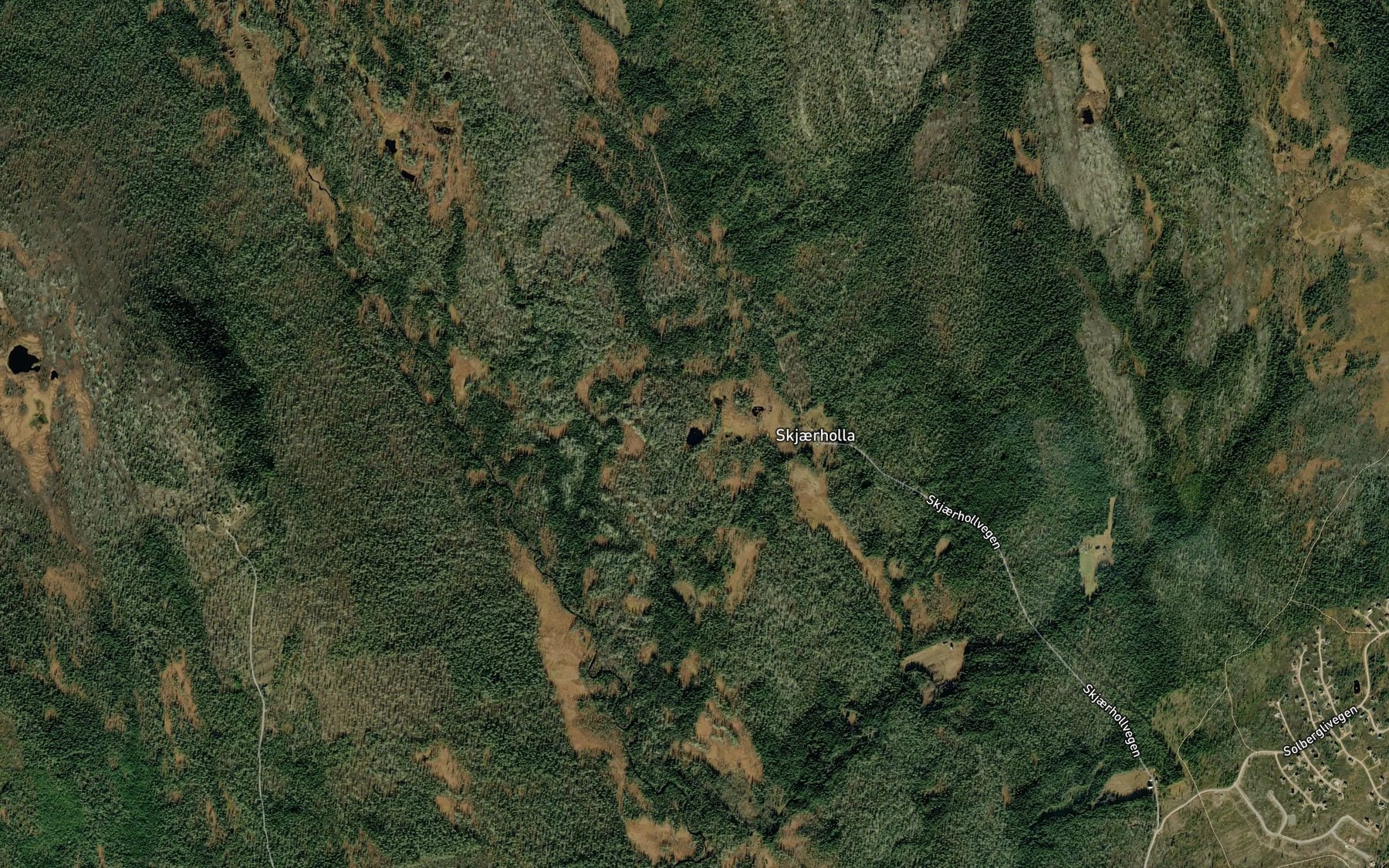 Satellite map of the Kviteggtjonna
