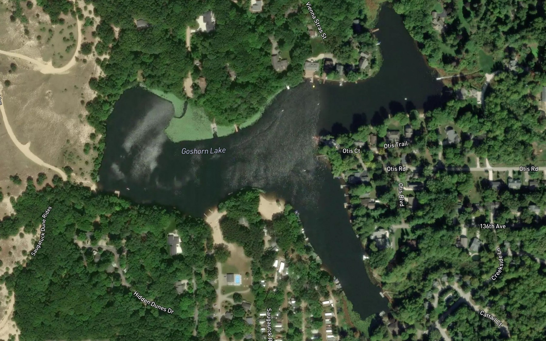 Satellite map of the Goshorn Lake