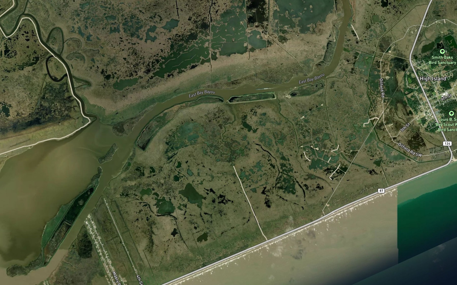 Satellite map of the Knoll Ponds