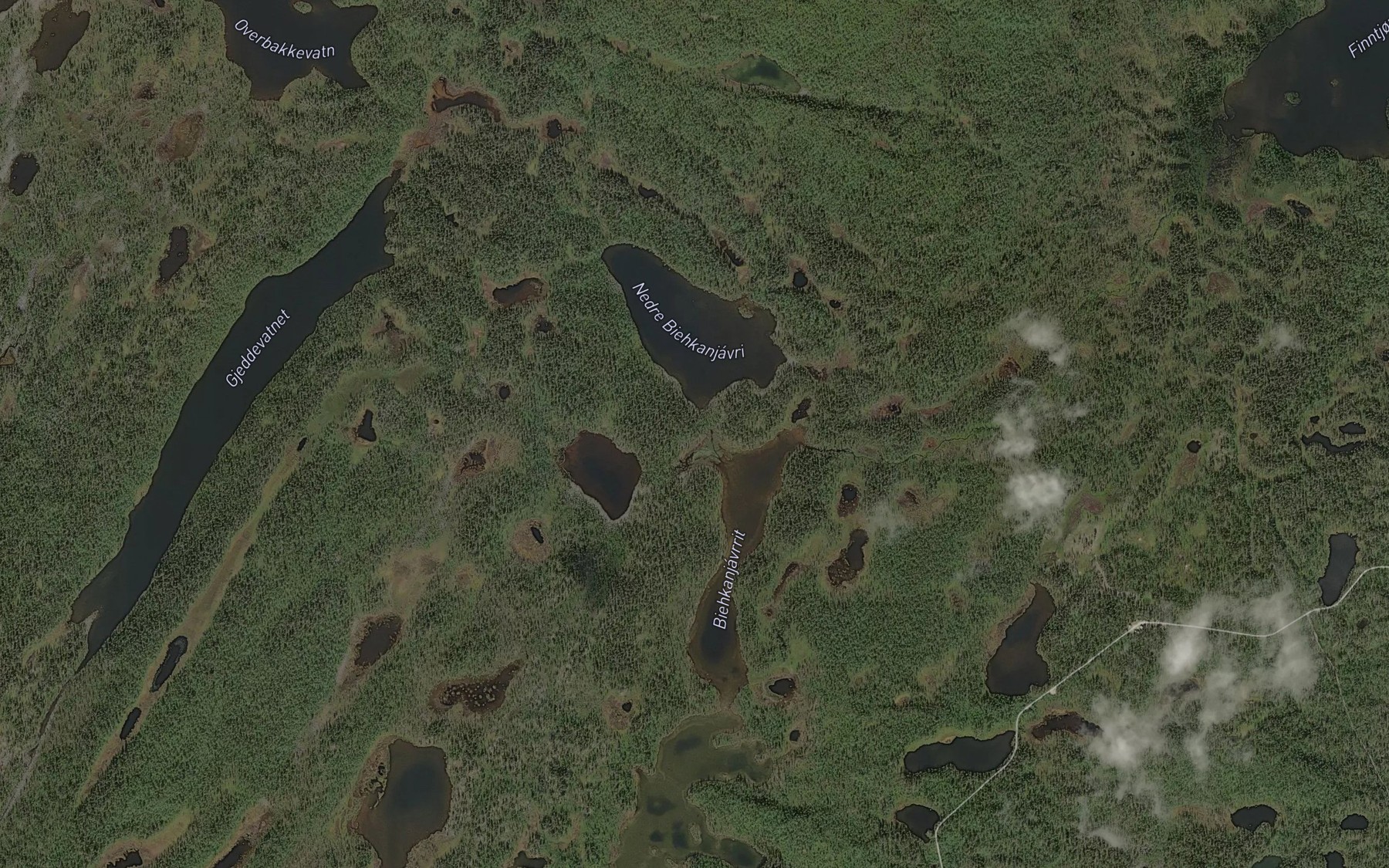 Satellite map of the Biehkanjavrrit