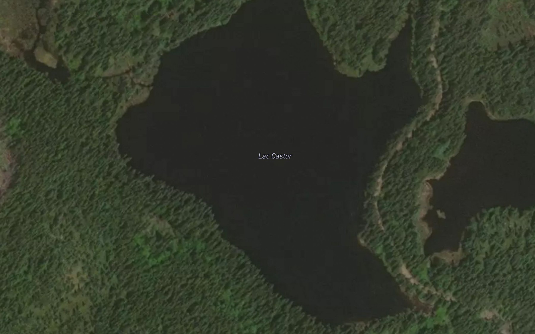 Satellite map of the Lac Castor