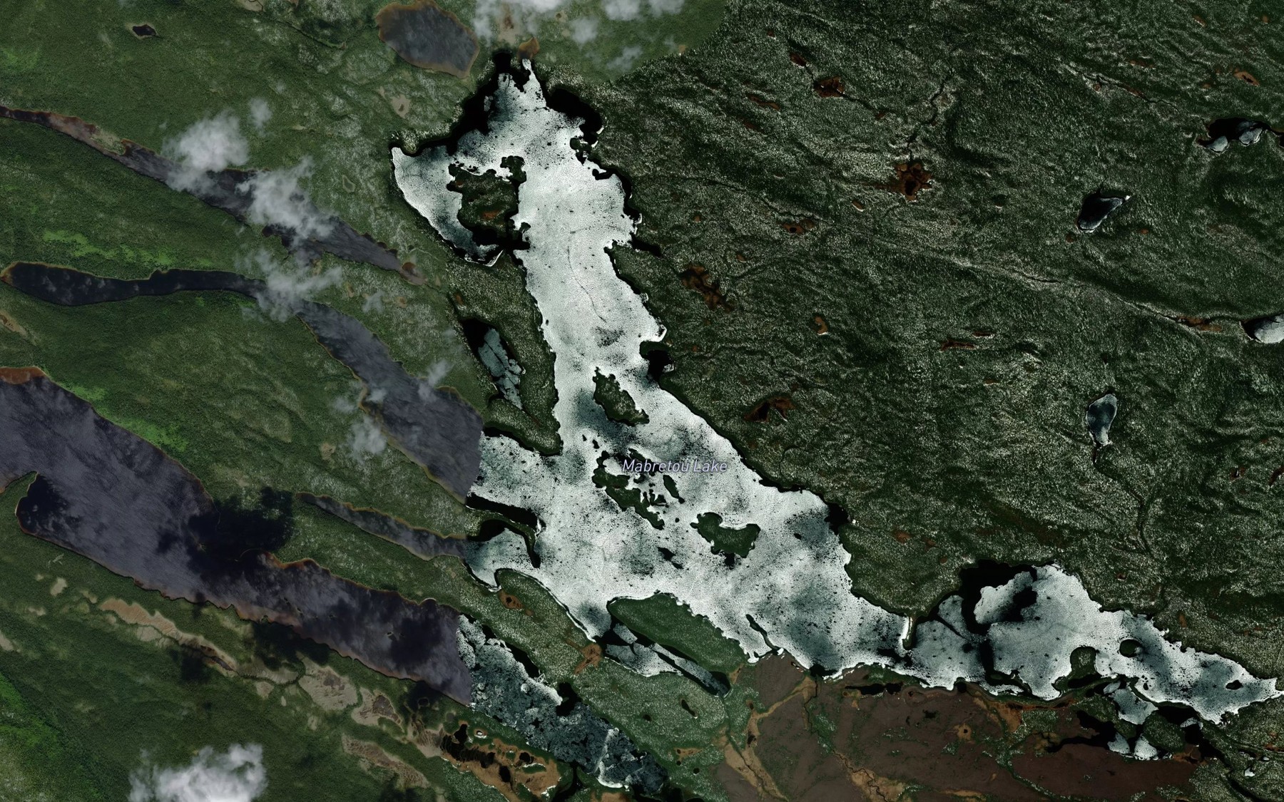 Satellite map of the Lac Mabretou